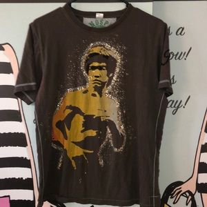 Extremely rare Bruce Lee beaded sequence T-shirt L
